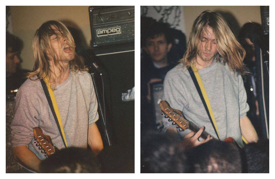 Immagine tratta dal video del concerto dei Nirvana ripreso da Gianni Mangione e Pietro Maggi. 1989